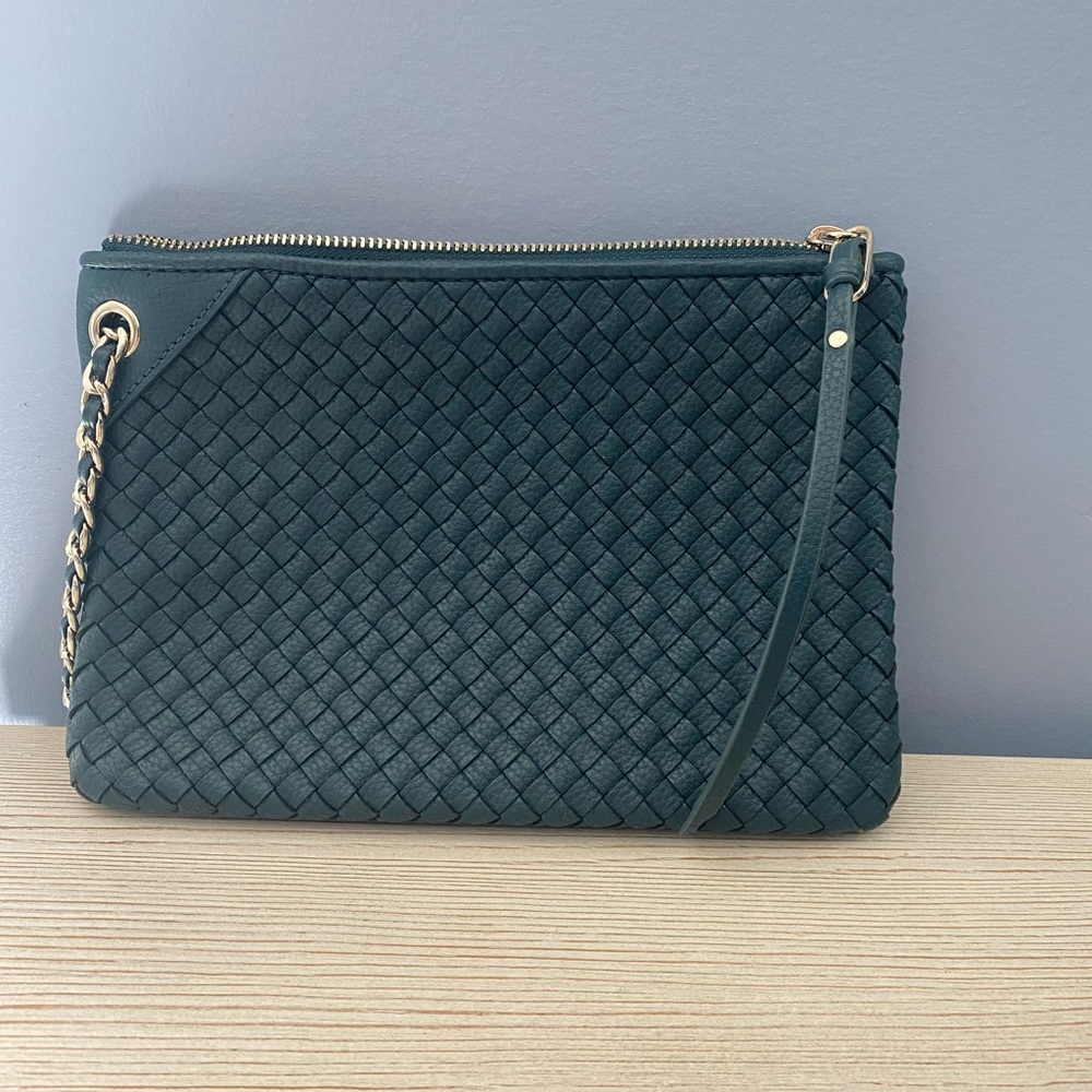 Banana Republic Dark Green Clutch - Brand New
